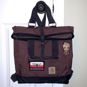 Carhartt Custom Marvel Groot Legacy Hybrid Convertible Backpack Tote Wine